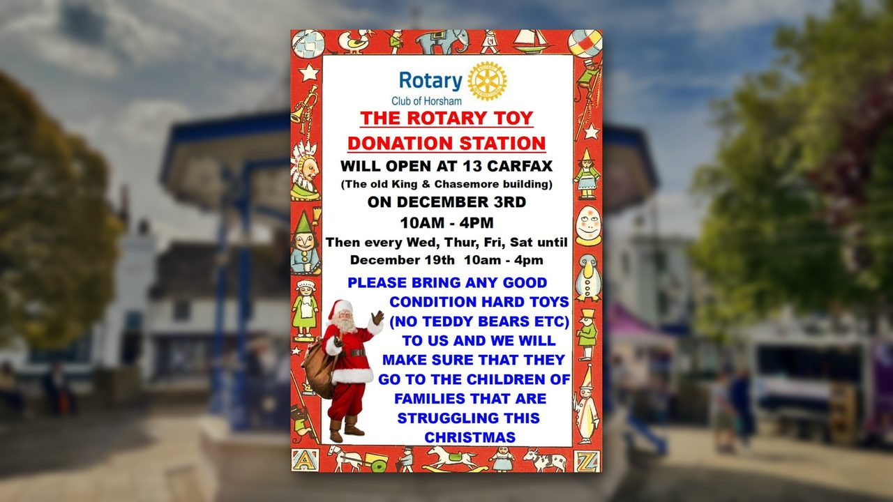 The Rotary Toy Donation Station - Carfax Bandstand - Horsham Event