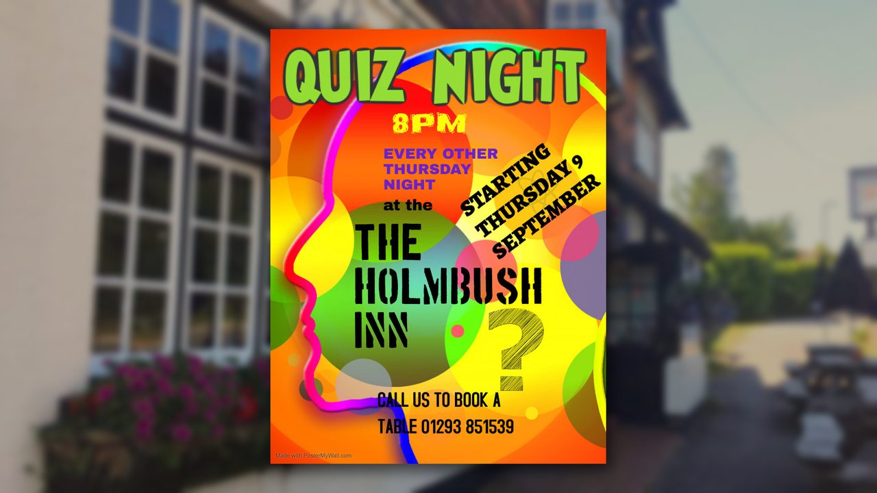 Quiz Night - The Holmbush Inn - Horsham Event