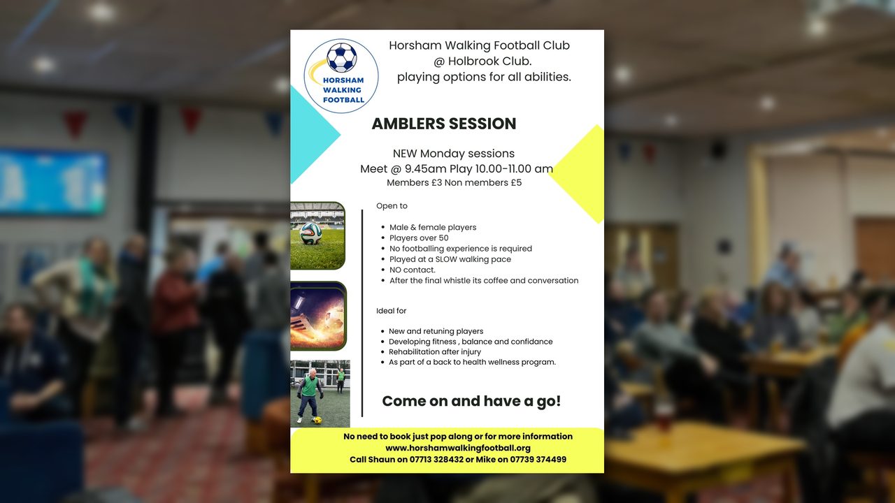 Amblers Football - The Holbrook Club - Horsham Event