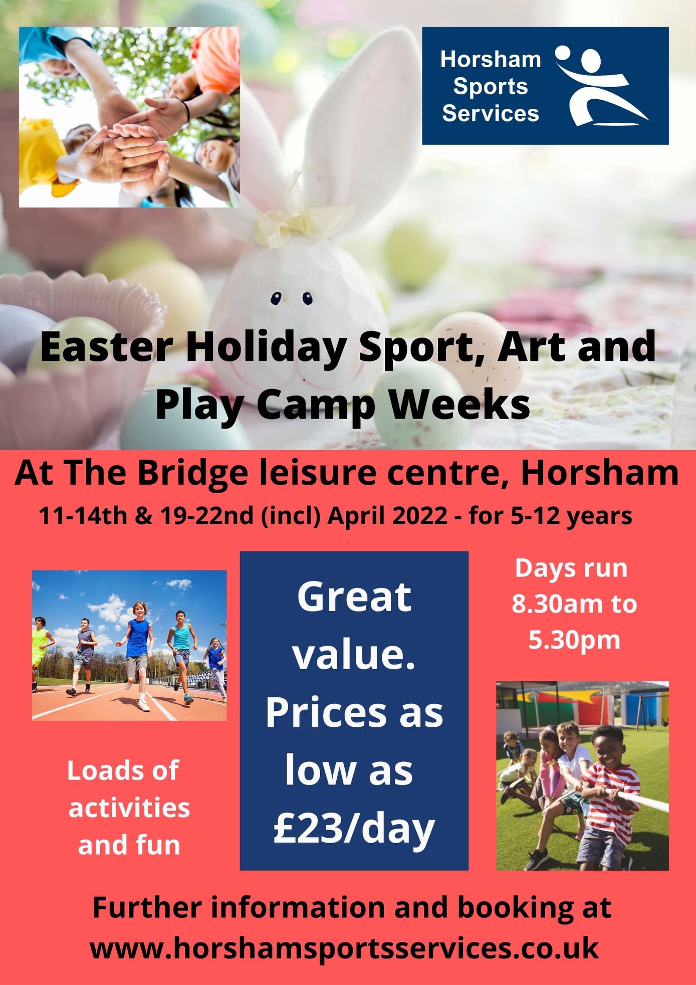 Easter Sport, Art and Play Camp Horsham Sports Services at The Bridge