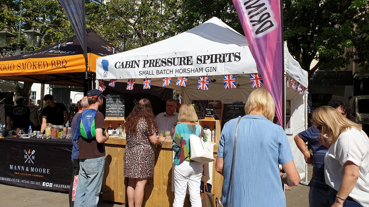 Horsham Market Gin Stall - Cabin Pressure Spirits at Carfax Local Markets - Horsham Event