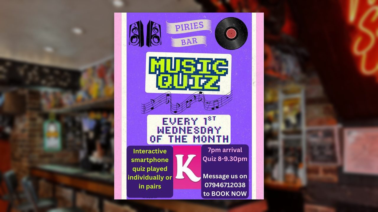 Music Quiz - Piries Bar - Horsham Event