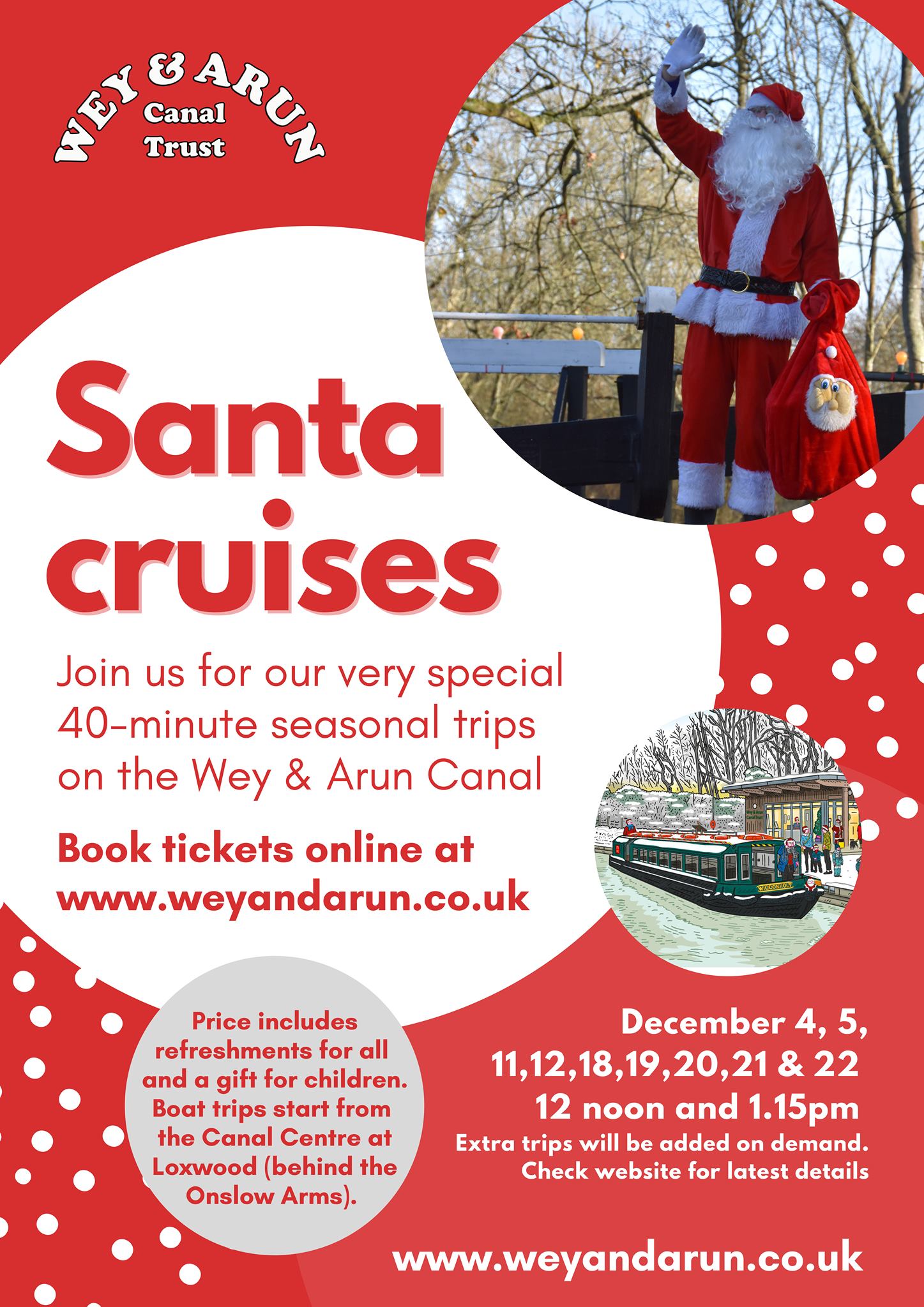 Santa Cruises The Wey and Arun Canal Trust
