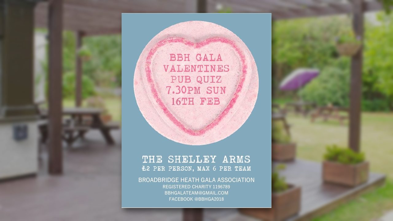 Valentines Quiz - The Shelley Arms - Horsham Event