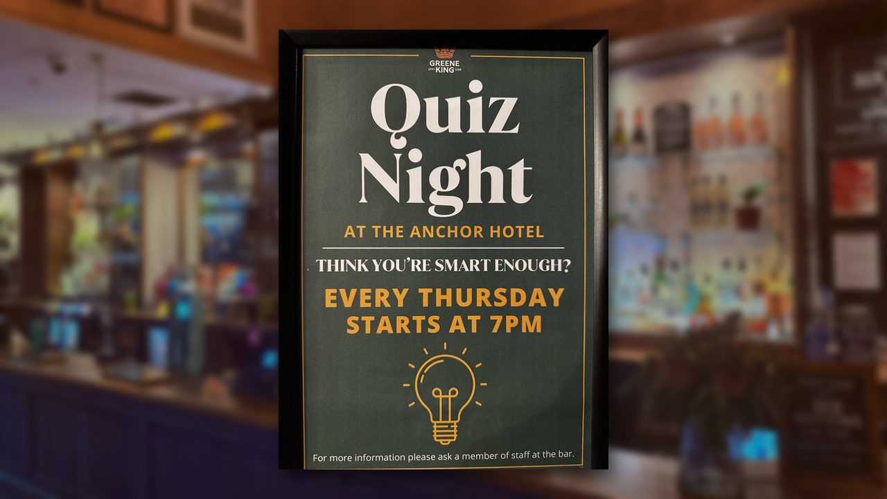 Quiz Night - The Anchor Hotel - Horsham Event