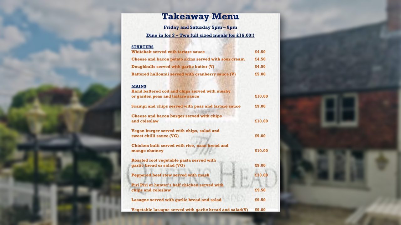 The Queens Head Takeaway - The Queens Head - Horsham Event