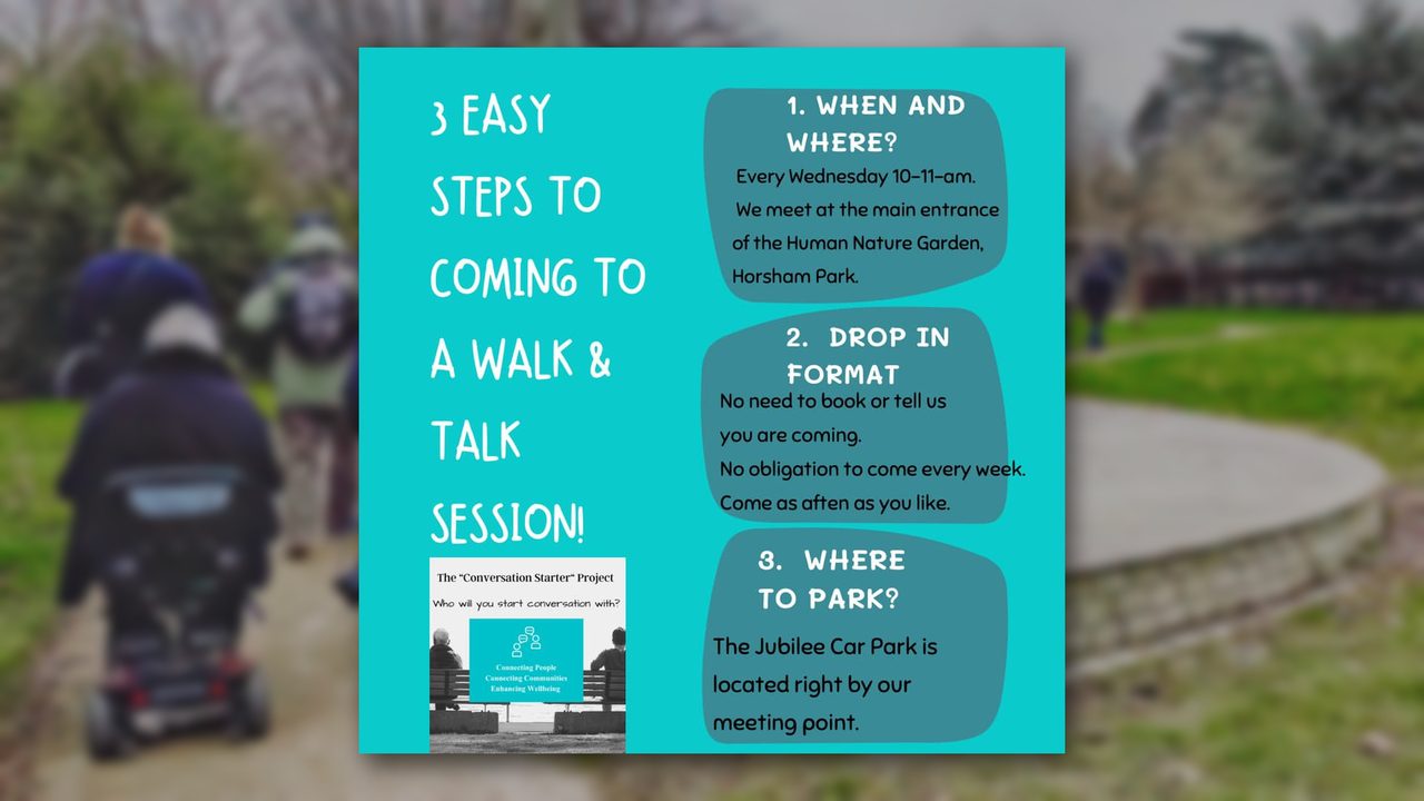 Walk & Talk - Conversation Starter Project in Horsham Park - Horsham Event