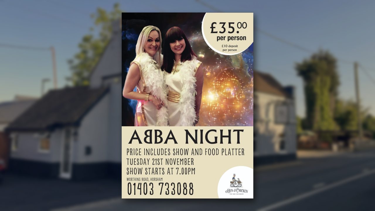 ABBA Night - Hen and Chicken - Horsham Event