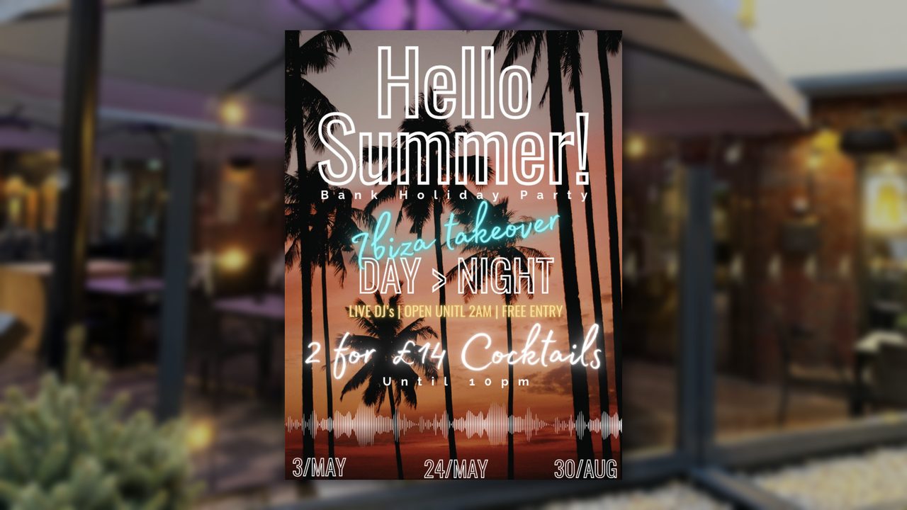 Bank Holiday Party - The M Bar - Horsham Event