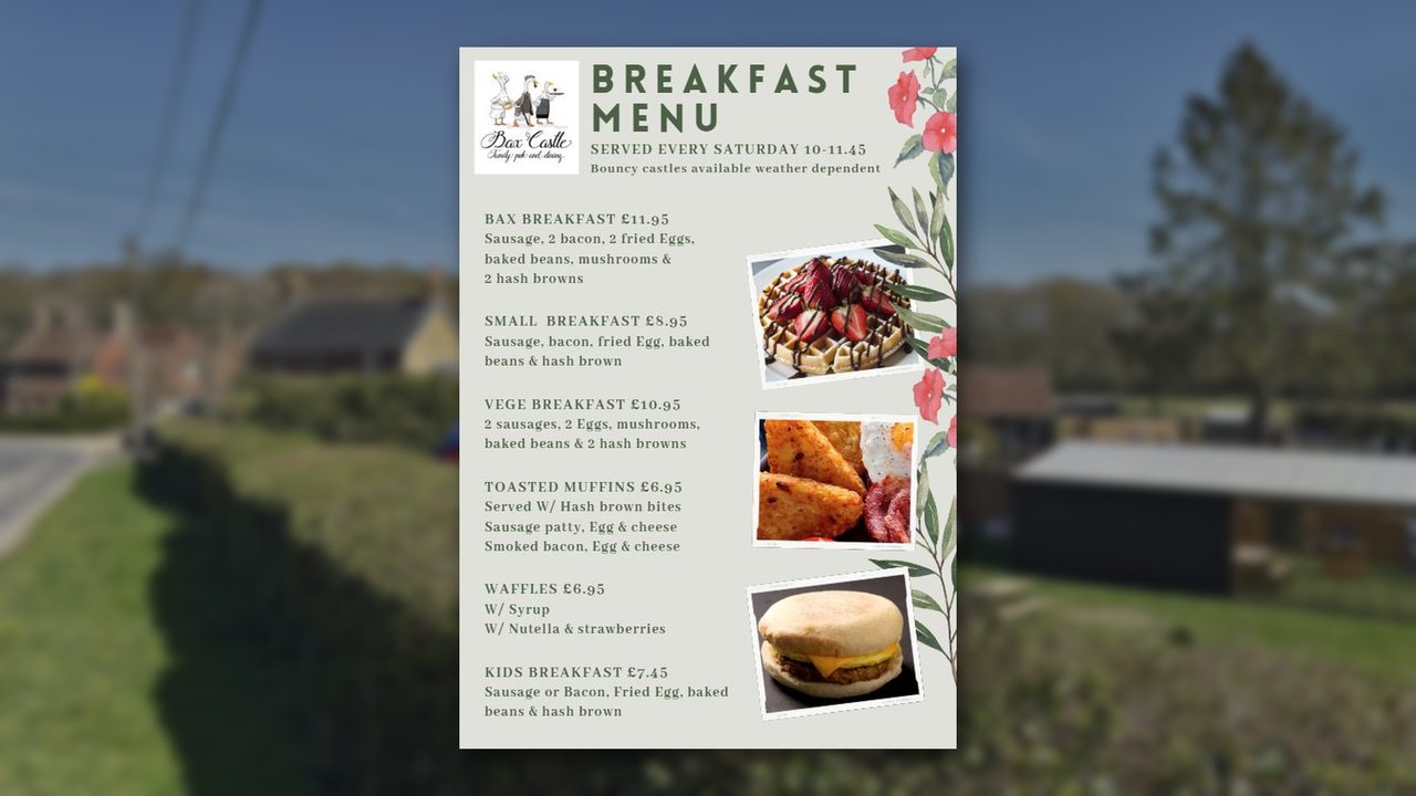Bax Breakfast - Bax Castle - Horsham Event