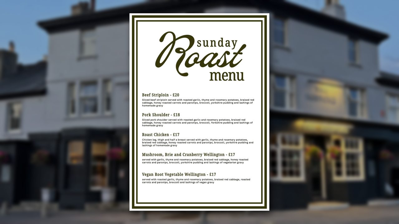 Sunday Roasts - The Bedford - Horsham Event