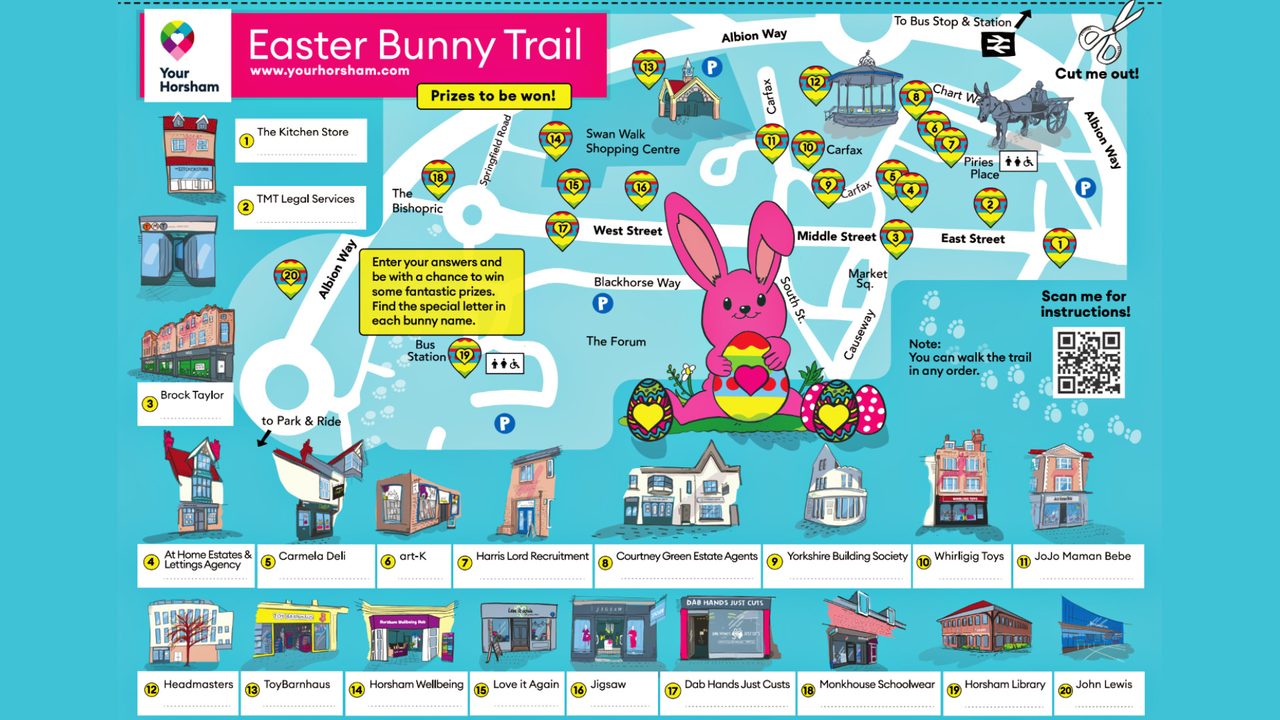 Easter Bunny Trail 2025 - Horsham Town Centre - Horsham Event