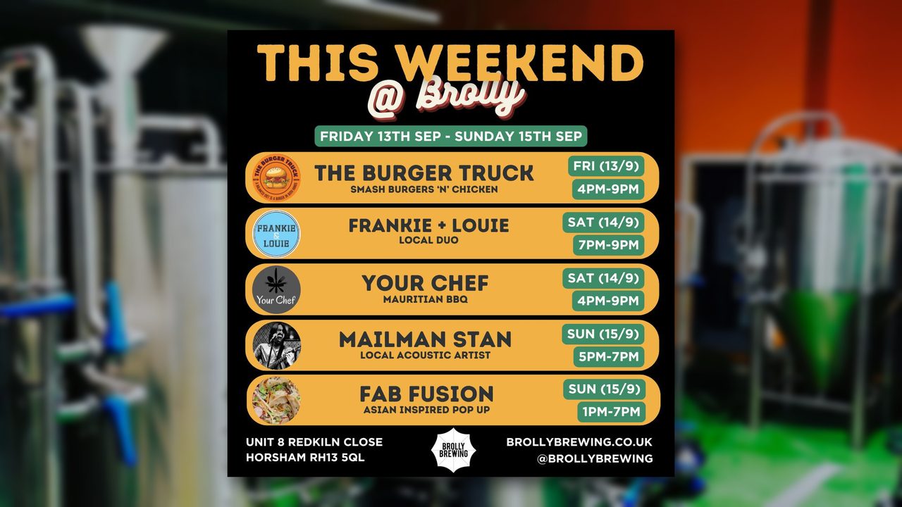 Frankie + Louie - Brolly Brewing - Horsham Event