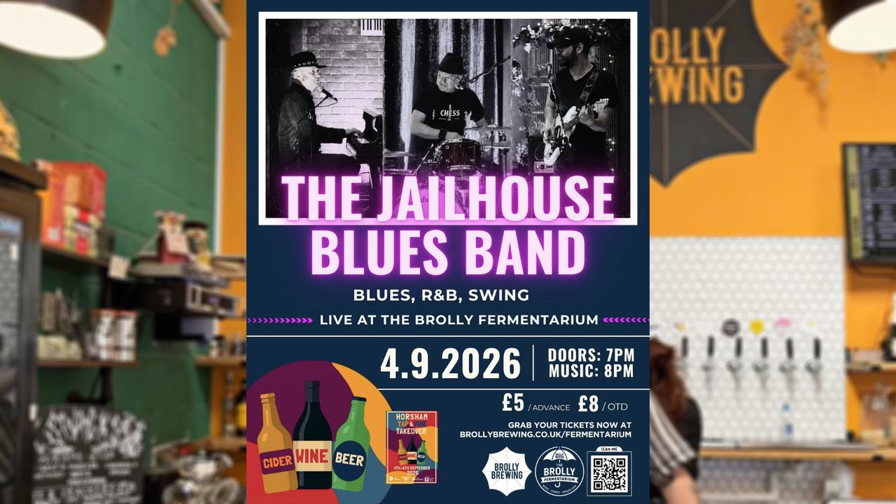 Tap & Vine: Jailhouse Blue Band - The Brolly Fermentarium - Horsham Event
