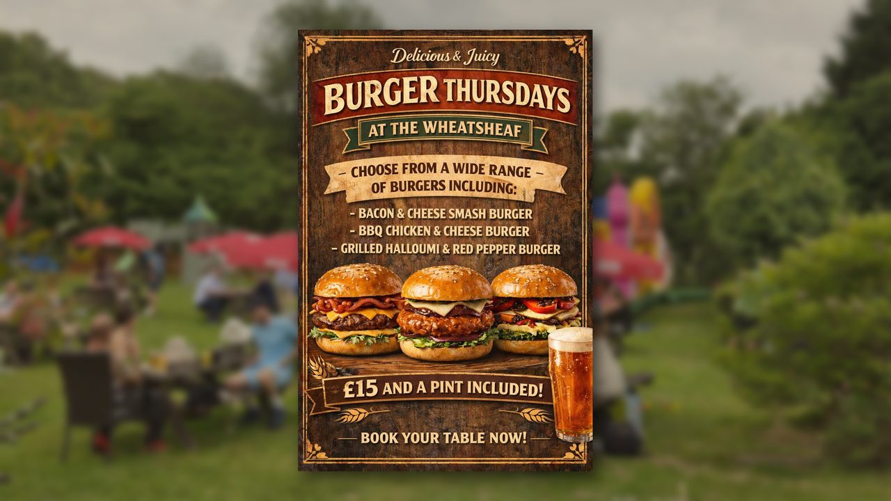 Burger Thursday - The Wheatsheaf - Horsham Event