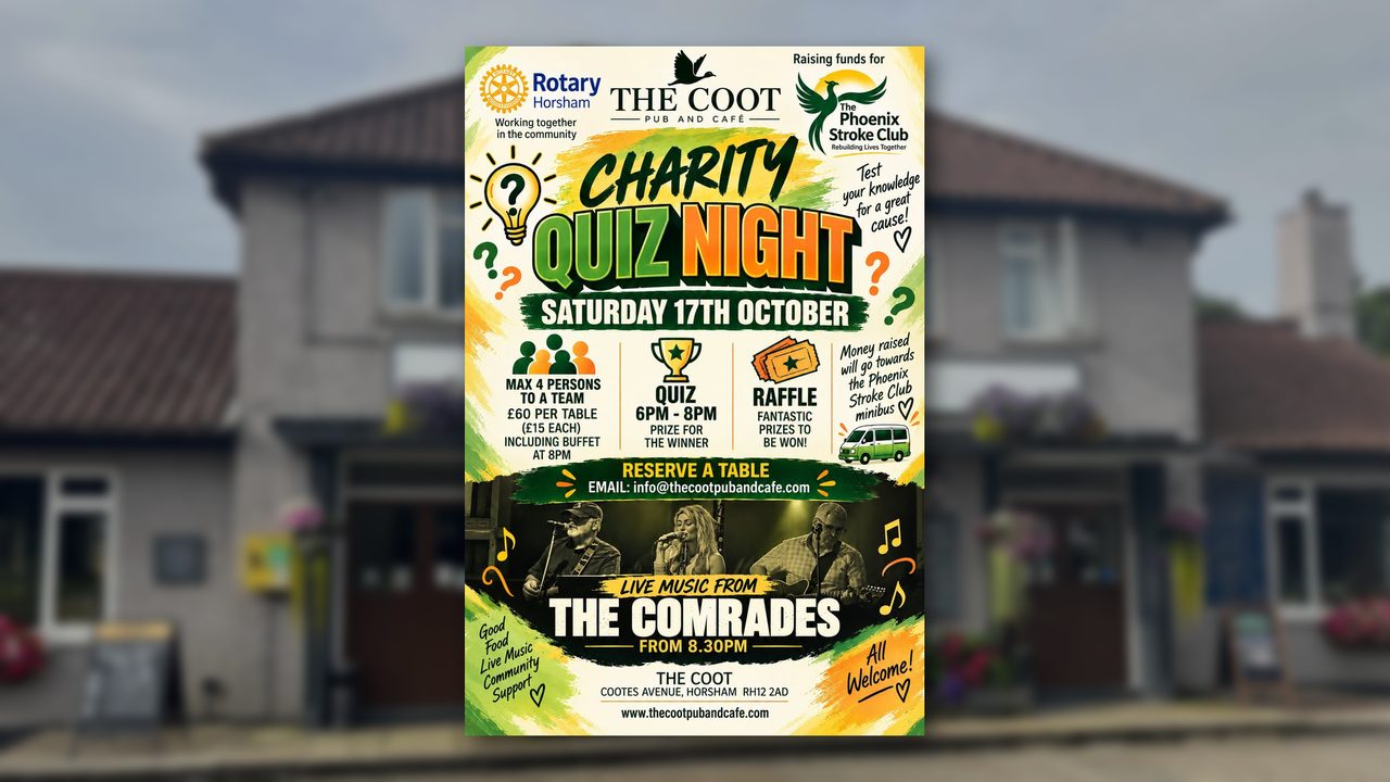 Charity Quiz Night - The Coot - Horsham Event