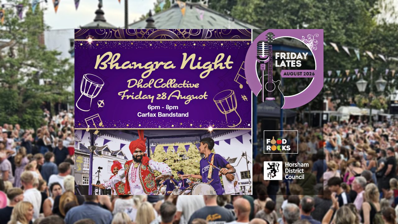 Friday Lates - The Dhol Collective - Carfax Bandstand - Horsham Event