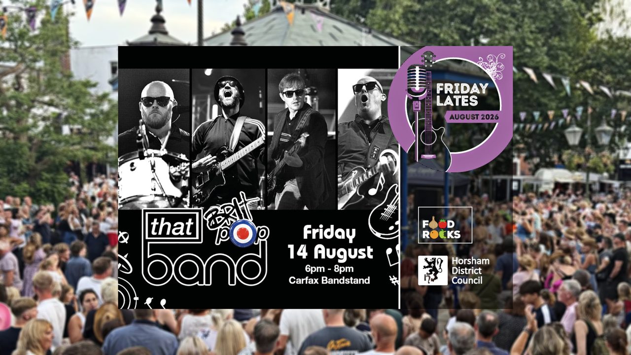 Friday Lates - That Brit Pop Band - Carfax Bandstand - Horsham Event