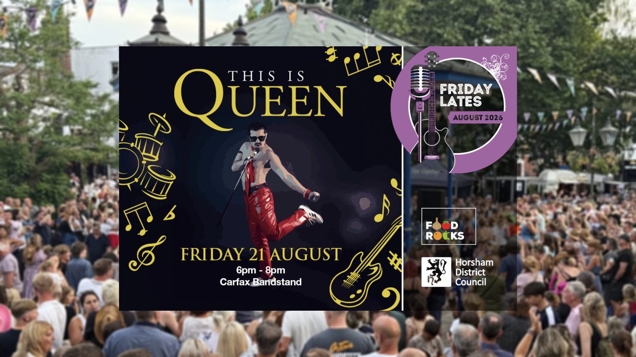 Friday Late - This is Queen - Carfax Bandstand - Horsham Event