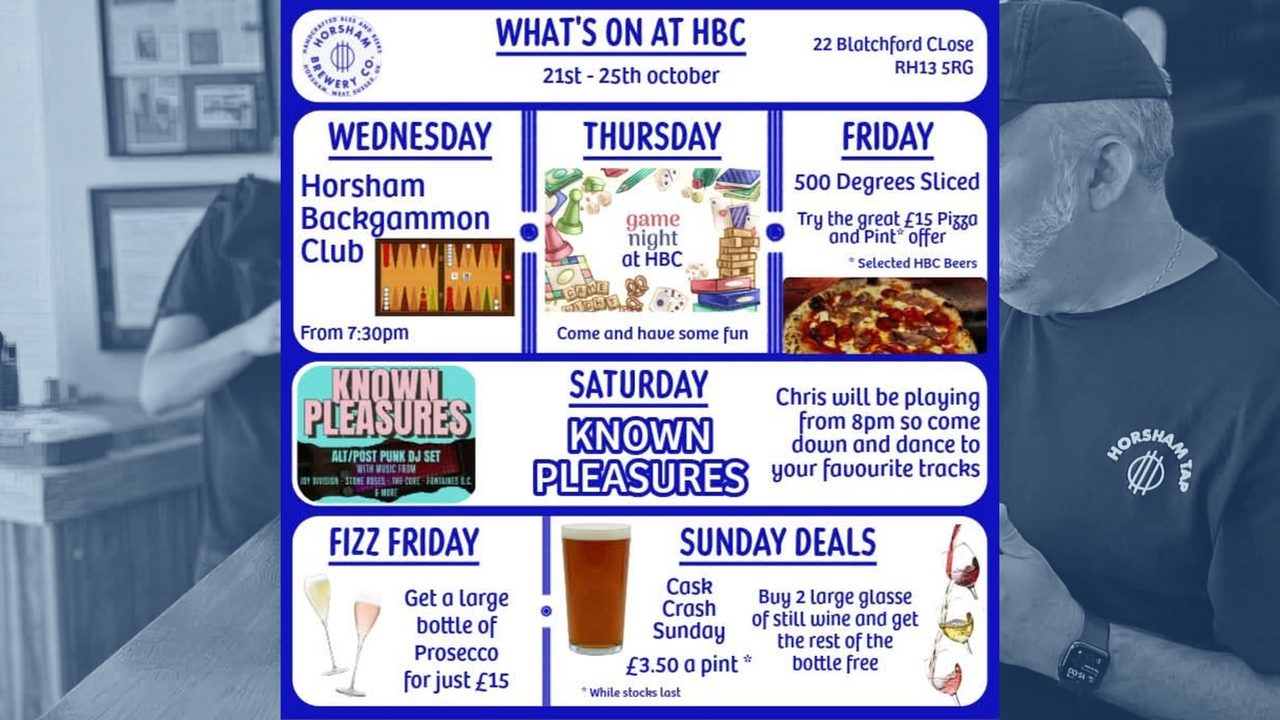 Known Pleasures - Horsham Brewery Co - Horsham Event