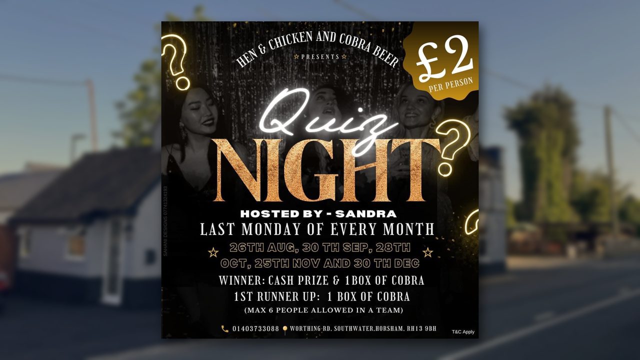 Quiz Night - Hen and Chicken - Horsham Event