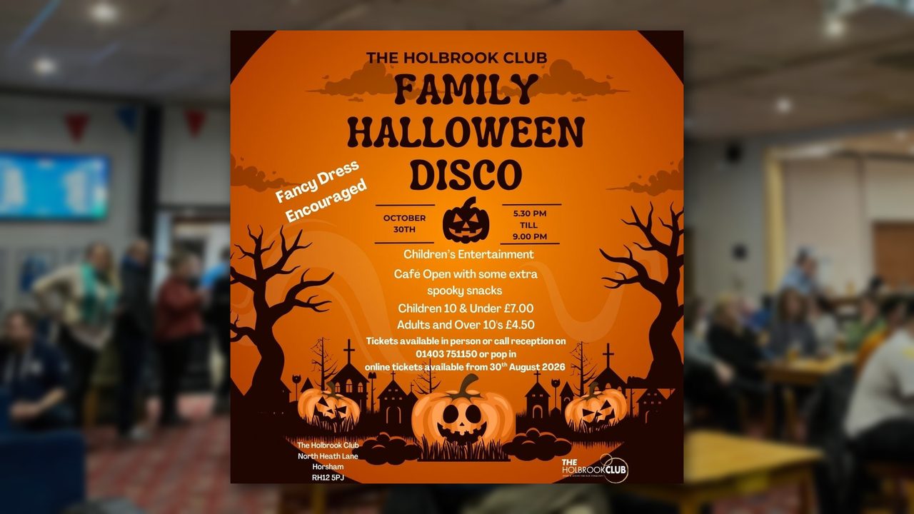 Halloween Disco - The Holbrook Club - Horsham Event