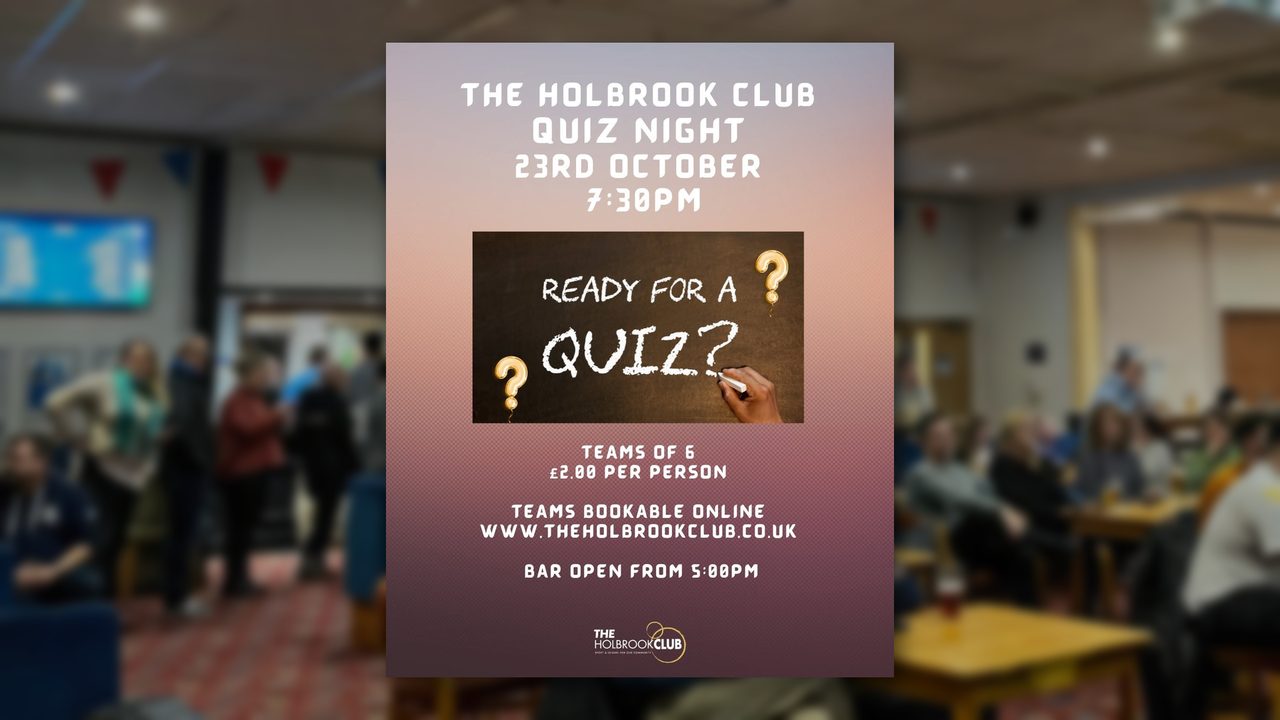 Quiz Night - The Holbrook Club - Horsham Event