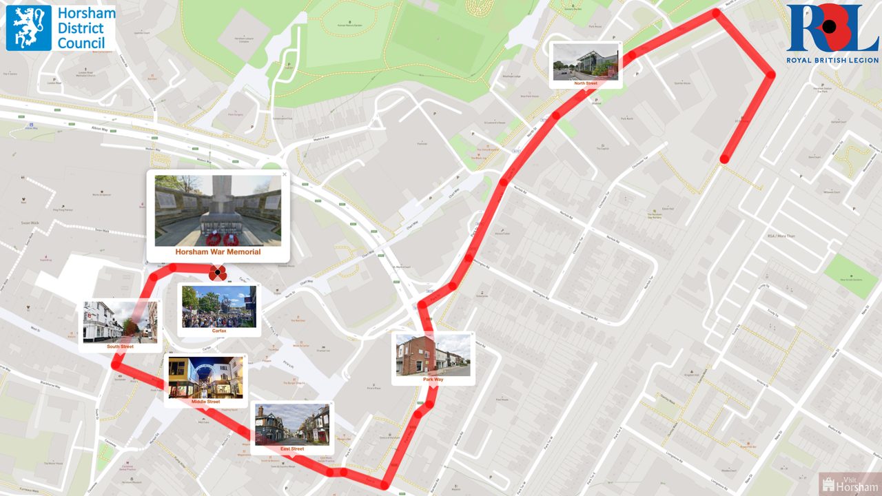 Remembrance Sunday Parade - Town Centre - Horsham Event