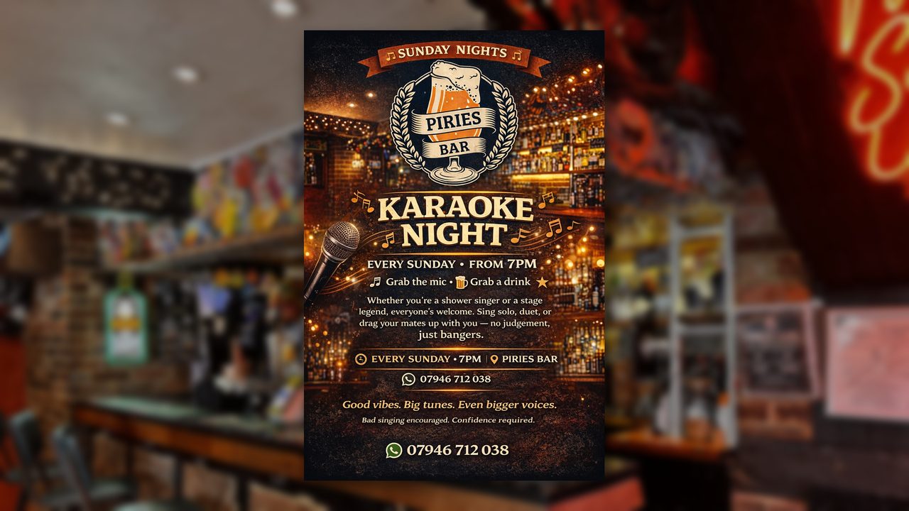 Karaoke Night - Piries Bar - Horsham Event