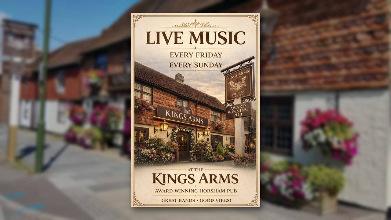 Zak Williams - The Kings Arms - Horsham Event