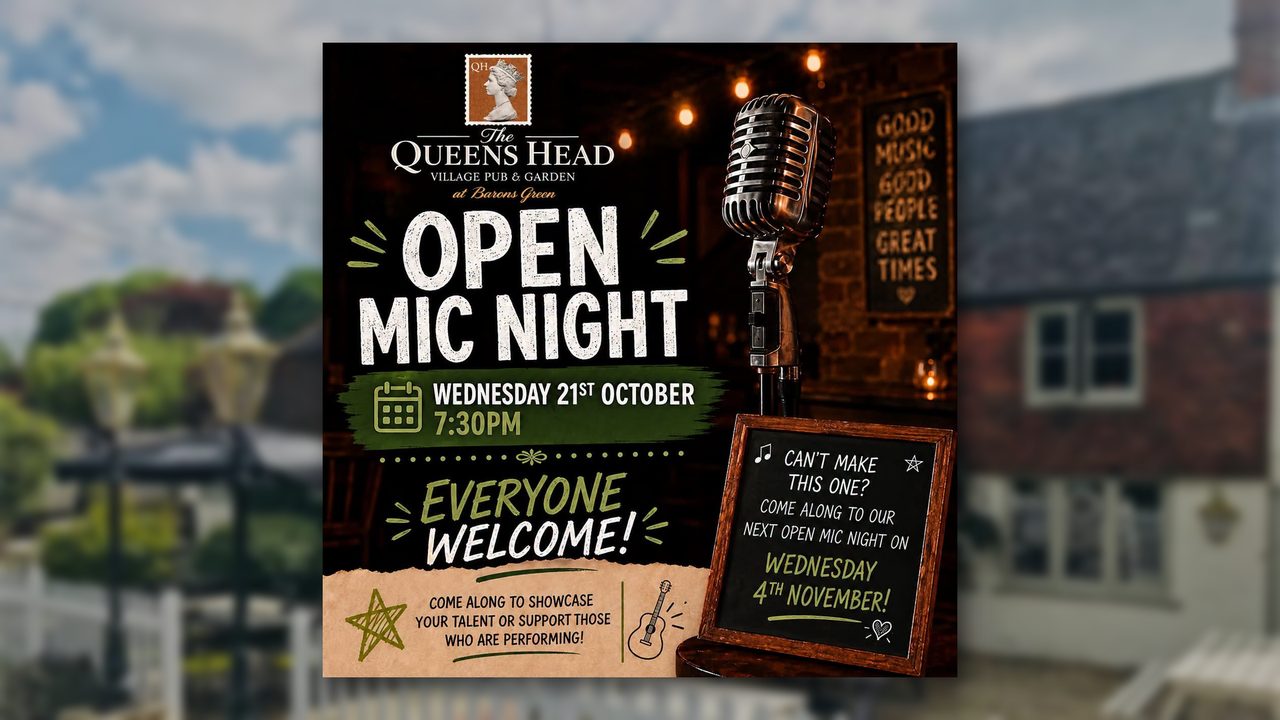 Open Mic Night - The Queens Head - Horsham Event