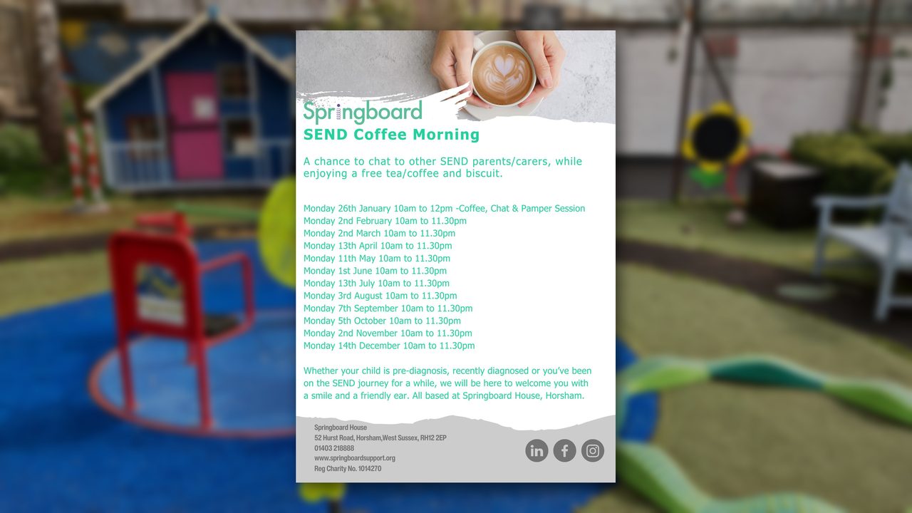 SEND Coffee Morning - Springboard - Horsham Event