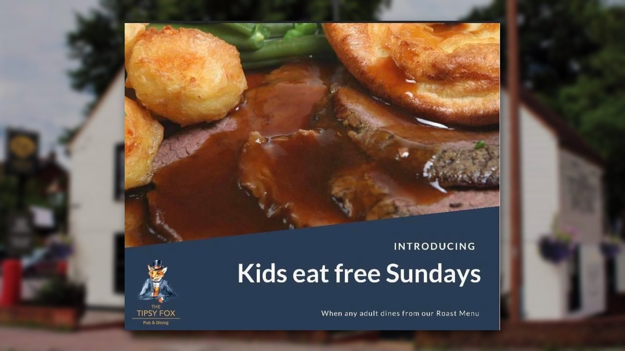 Sunday Lunch - The Tipsy Fox - Horsham Event