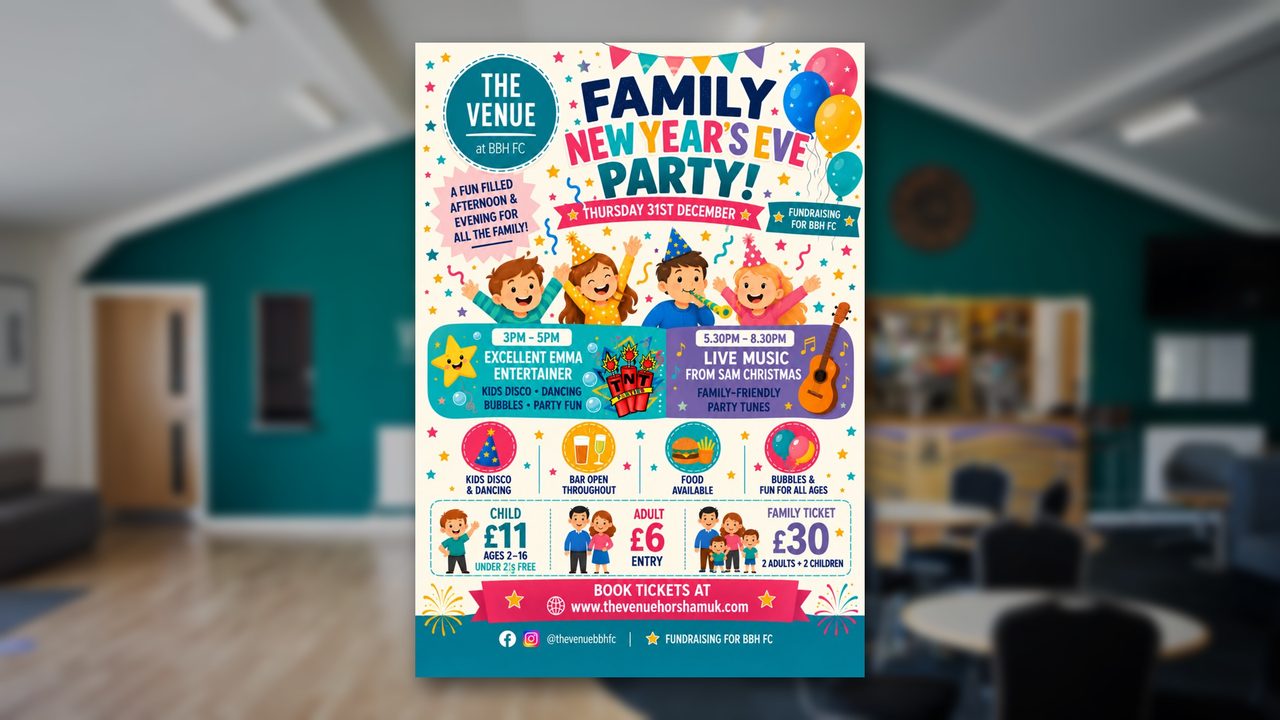 Family New Years Eve Party - The Venue - Horsham Event