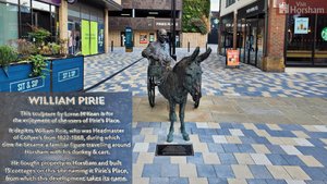 New bronze plaque and step for the William Pirie Statue