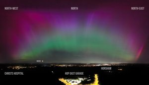 Northern Lights clearly visible across Horsham and Sussex